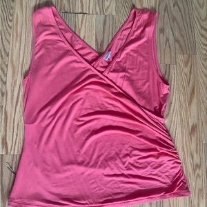 Coral Sleeveless Wrap Top
